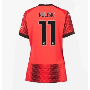 AC Milan Christian Pulisic #11 Koszulka Podstawowych Kobiety 2023-24 Krótki Rękaw
